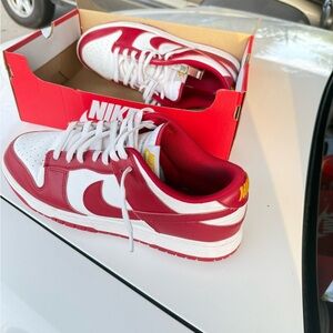 Nike Red and White Athletic Shoes